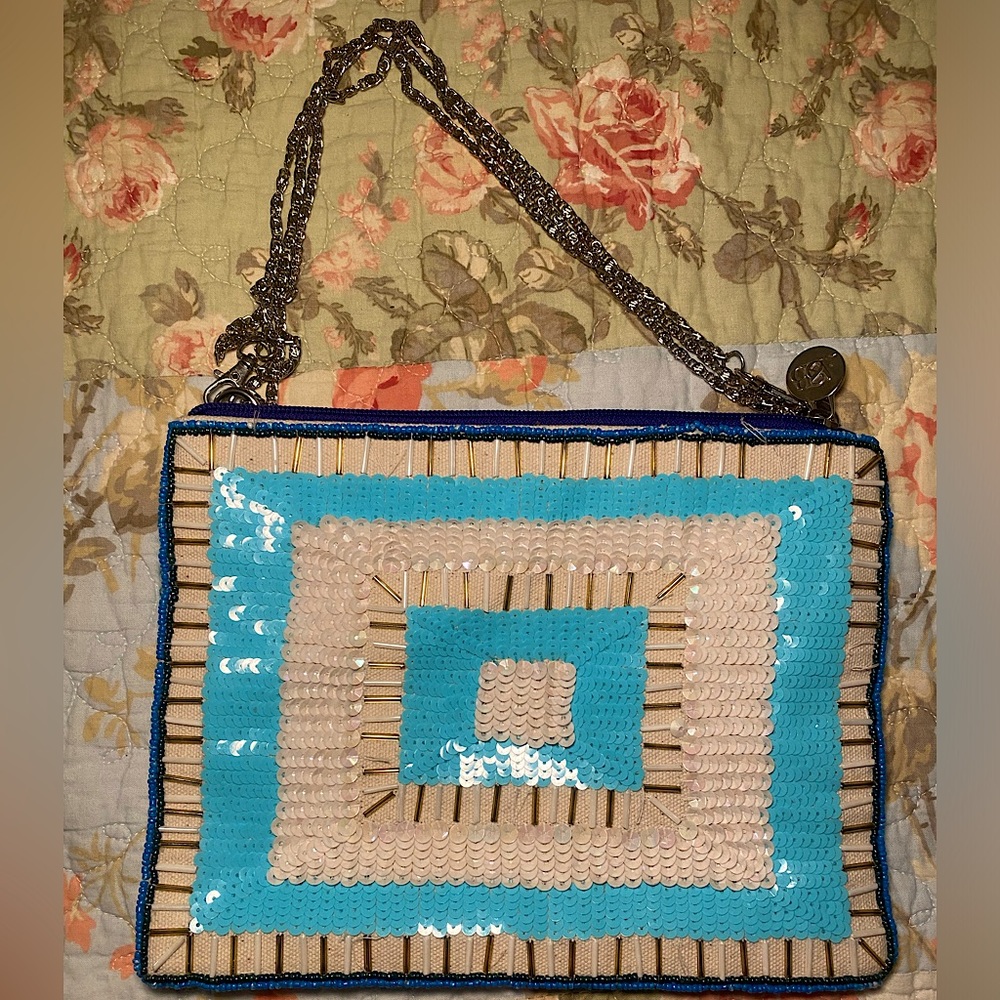 Blue, White, & Silver Purse